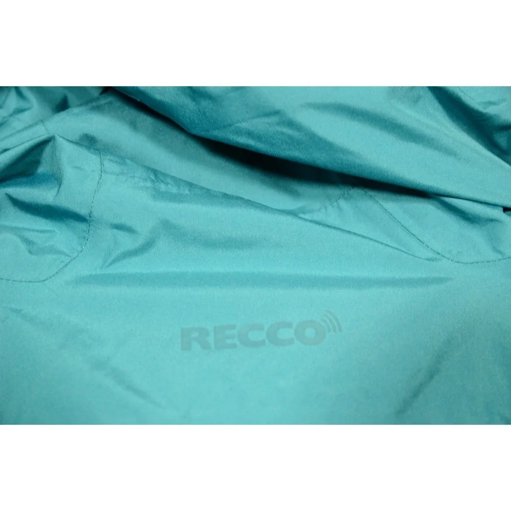 Patagonia Ski Jacket Mens Small Green Hooded RECCO Lined Zip Pockets Winter